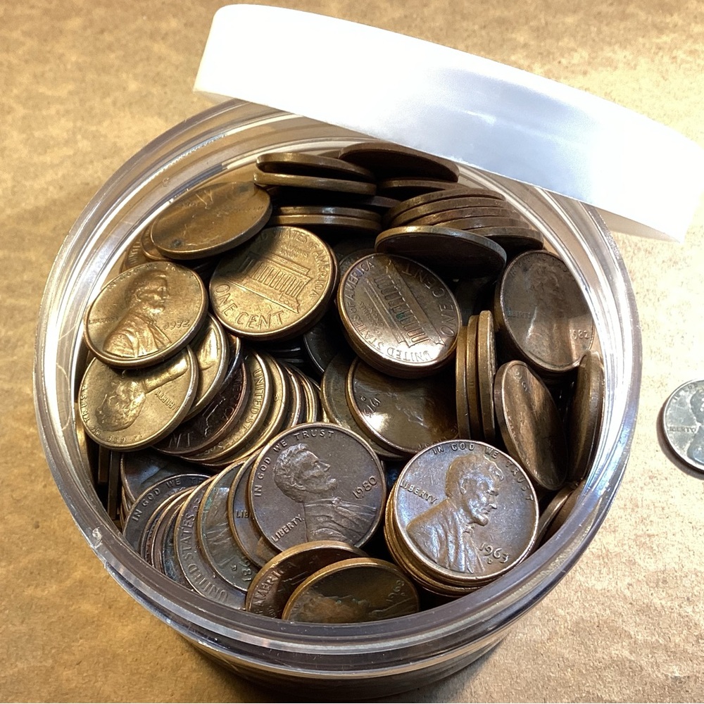 ⚫️ Vintage 2.5 lbs Copper Pennies 😳 + Indian Head - Steel War - Wheat & More 😳 - Picture 4 of 15